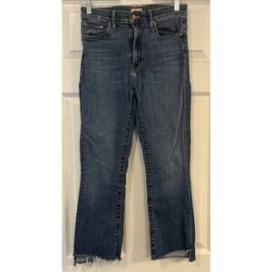 Mother Jeans Size 29 The Insider Crop Step Fray Girl Crush Distressed Some Wear